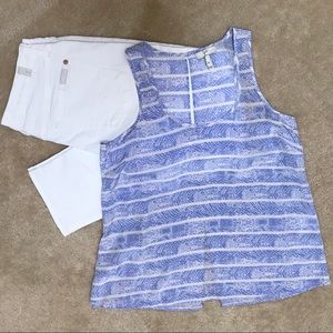 Joie sleeveless silk print top size XS EUC